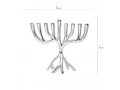 Tree of Life Aluminum Chanukah Menorah, Silver - Yair Emanuel