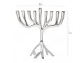 Tree of Life Aluminum Chanukah Menorah, Silver, Large - Yair Emanuel