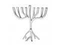 Tree of Life Aluminum Chanukah Menorah, Silver, Large - Yair Emanuel