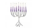 Tree of Life Aluminum Chanukah Menorah, Silver, Medium - Yair Emanuel