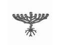 Tree of Life Metal Chanukah Menorah, Silver Color - Yair Emanuel