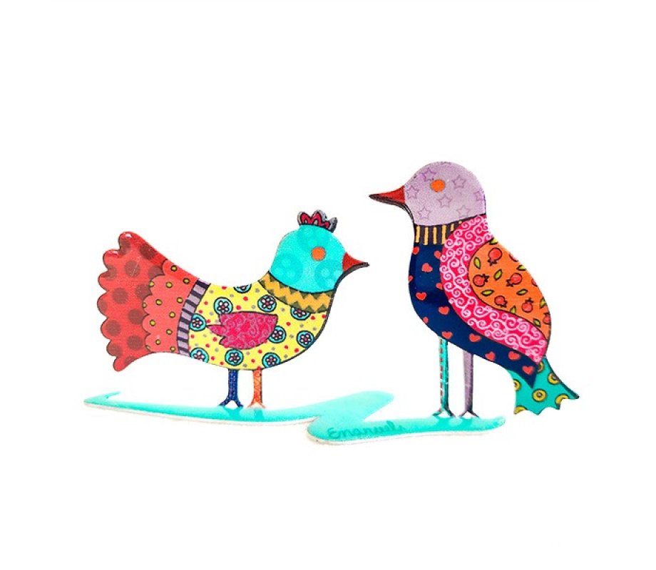 Two Birds Yair Emanuel Small Free Standing Metal Table Sculpture