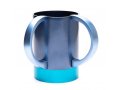 Wash Cup with Words Al Netilat Yadayim, Two Tone in Blue - Yair Emanuel