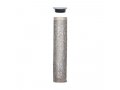 Wide Cutout Rounded Mezuzah Case, Pomegranates in Silver - Yair Emanuel
