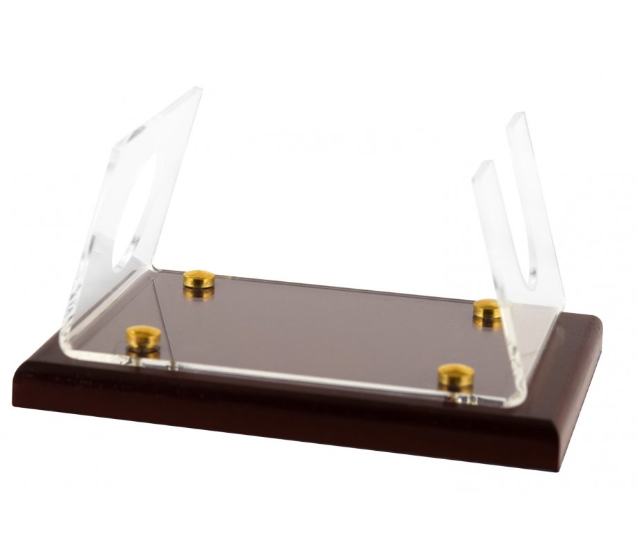 Wood Base Acrylic Stand for Ram's Horn Shofar