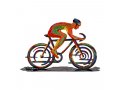Yair Emanuel Bicyclist Two Sided Table Sculpture