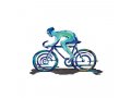 Yair Emanuel Bicyclist Two Sided Table Sculpture