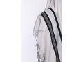 Yishtabach Classic Wool Tallit Non Slip Prayer Shawl - Black Stripes